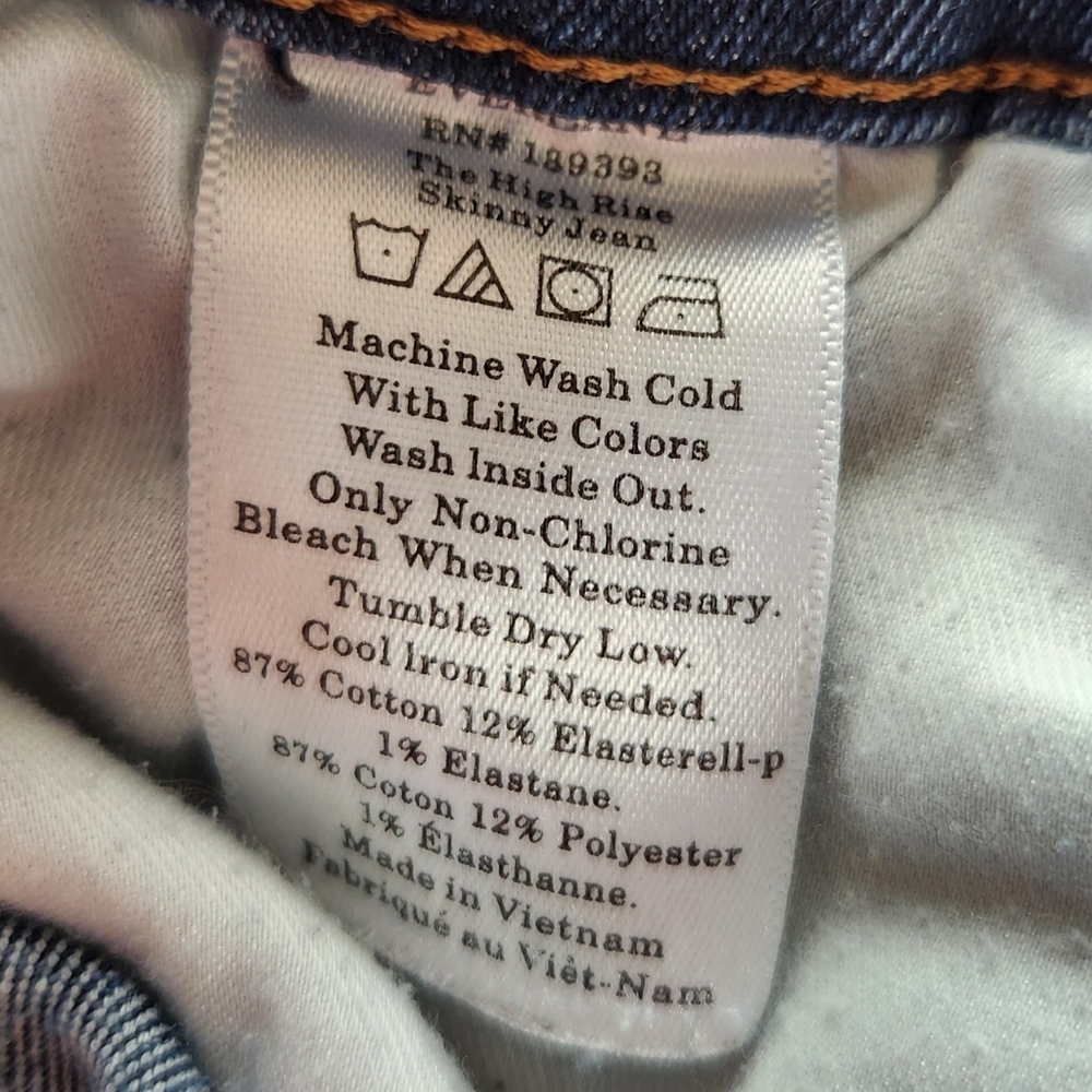 Everlane "The High Rise Skinny Jean" Medium Blue | Women's Size 27 Regular - Picture 9 of 10